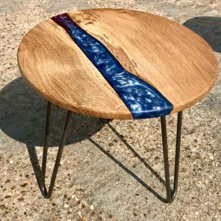 Oak Resin River Side Table 1