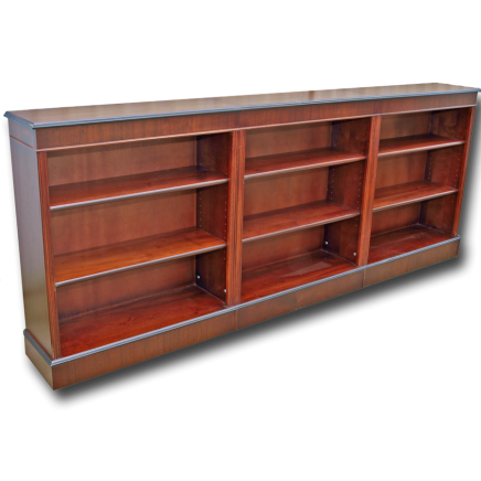 Mahogany Triple Low Bookcase