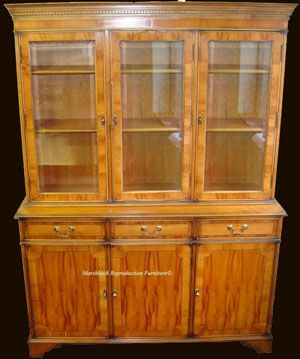 Antique Reproduction 55 Regency Glazed Bookcase