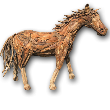 Teak Root Forest Horse Large