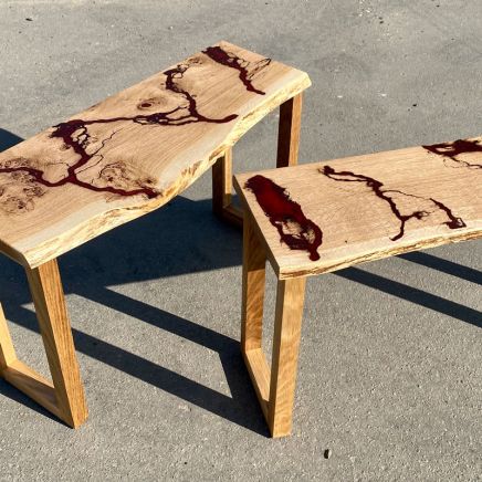 Lightning Side Tables in Oak