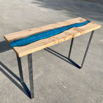 Oak River Console Table Reef Blue