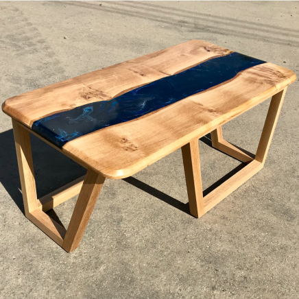 Oak Resin River Galaxy Table