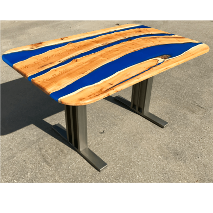 Yew & Deep Blue River Booth Dining Table (SOLD)