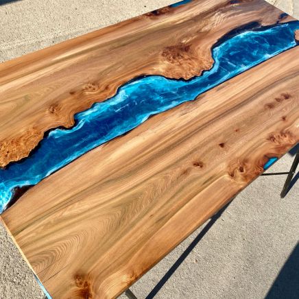 Elm River Dining Table Deep Sea (Top Only)
