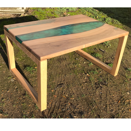 Walnut & Green River Coffee Table (SOLD)