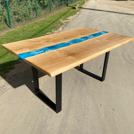 Live Edge Oak River Dining Table