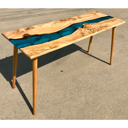 Olive & Reef Blue Resin River Desk (SOLD)