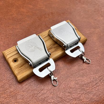 Aeroplane Belt Buckle Key Holder (Oak Twin 2)