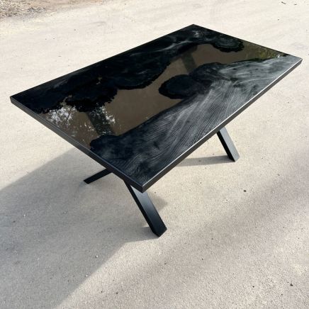 Jet Black Elm River Dining Table