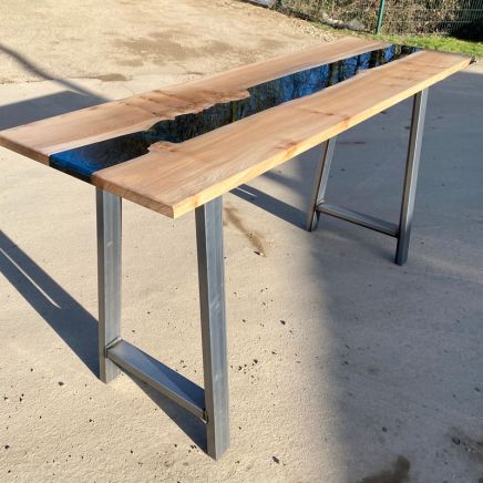 Elm River Bar Table Galactic Blue