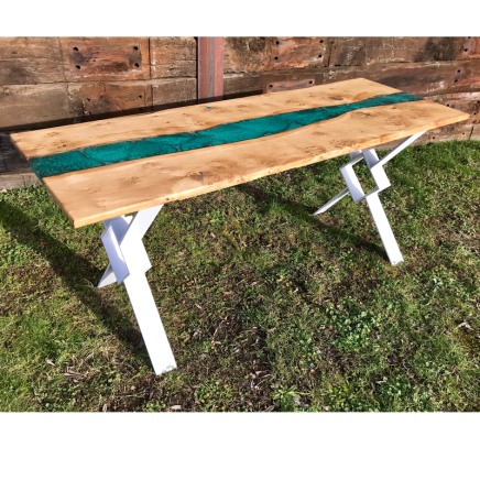 Pippy Oak & Turquoise River Desk (SOLD)