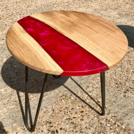 Oak Resin River Side Table 2