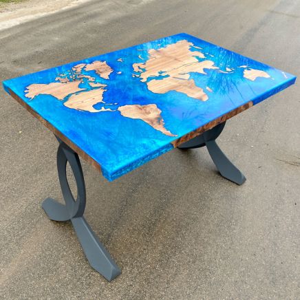 Elm World Map Dining Table or Desk