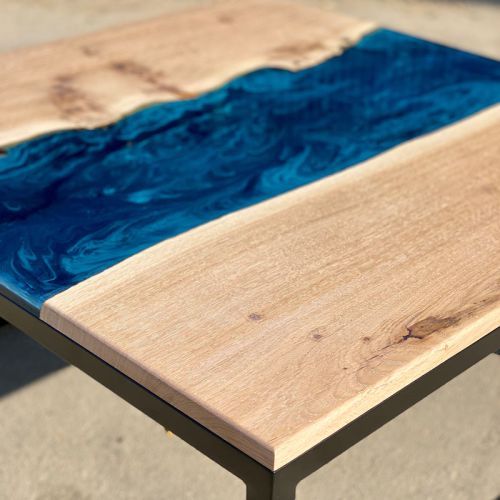 River Coffee Table Bespoke Blue