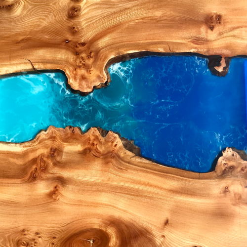 Elm Coastal Resin River Coffee Table 2
