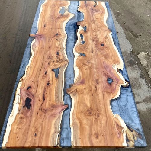 Yew & Terminator Silver River Dining Table