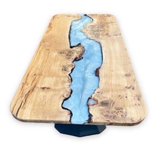 Silver Pearl & Oak River Table