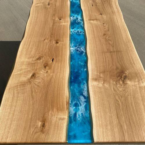 Live Edge Oak River Dining Table