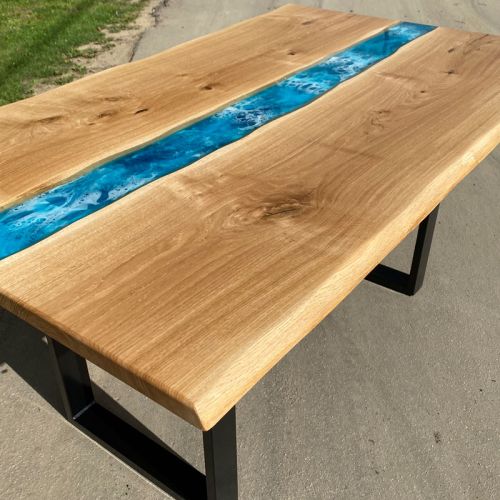 Live Edge Oak River Dining Table