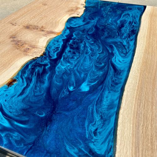 River Coffee Table Bespoke Blue
