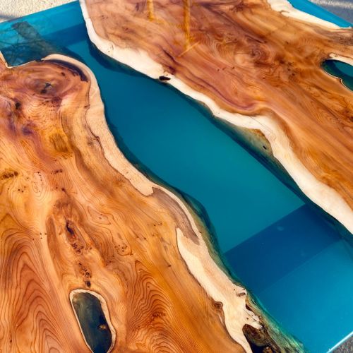 Yew & Clear Blue River Coffee Table