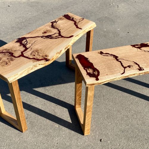 Lightning Side Tables in Oak
