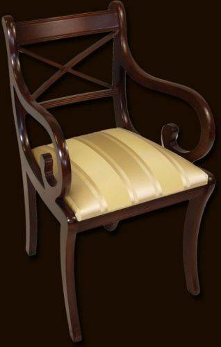 Cross Stick Sabre Leg Dining Chair