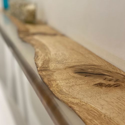 Oak & Resin Bath Shelf