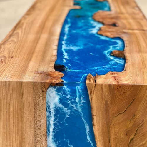 Elm Double Waterfall River Coffee Table