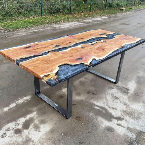 Yew & Terminator Silver River Dining Table