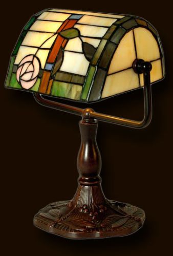 Deco Tiffany Bankers Lamp