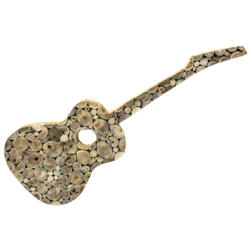 Teak Root Wall Art Guitar