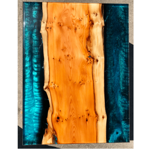 Yew & Reef Blue Resin River Side Table