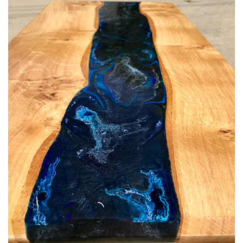 Oak Resin River Galaxy Table