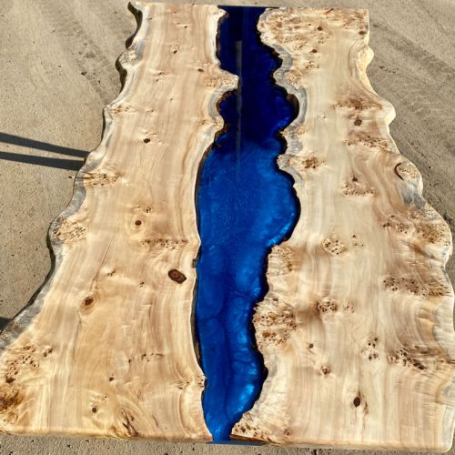 Mappa Burr Live Edge River Dining Table