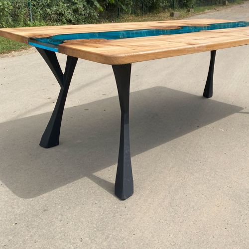 Elm & Reef Blue Resin River Dining Table