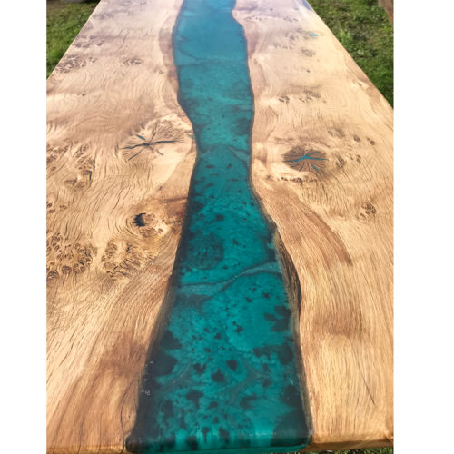 Pippy Oak & Turquoise River Desk (SOLD)
