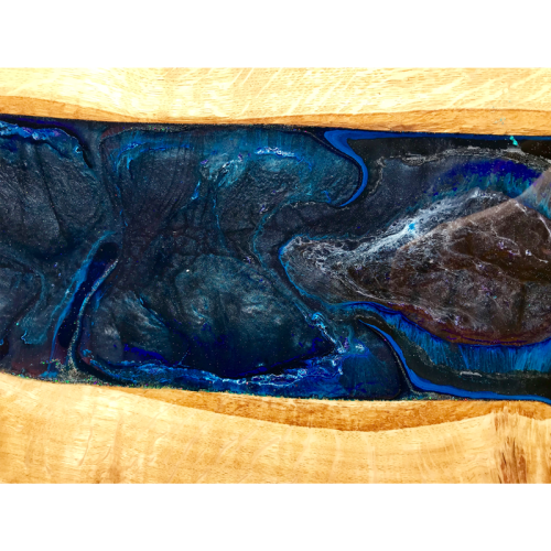 Oak Resin River Galaxy Table