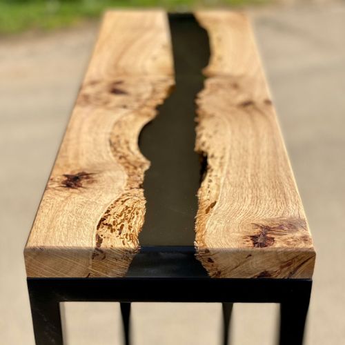 Oak & Smokey Grey River Console Table