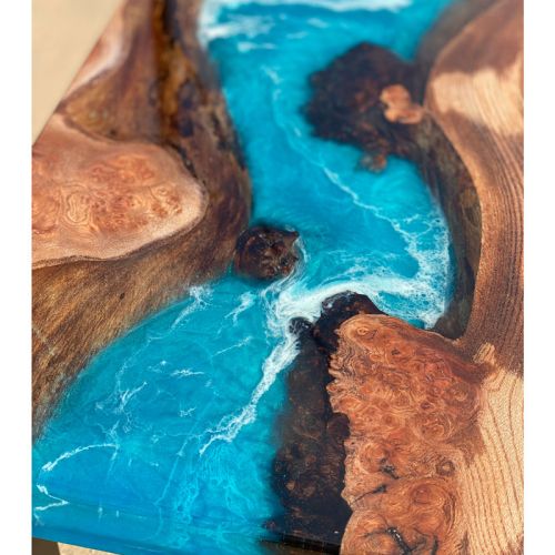 Pair of Elm & Ocean Art River Side Tables