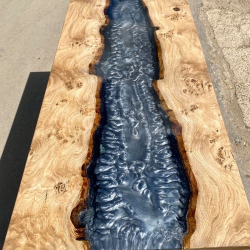 Oak & Silver River Desk