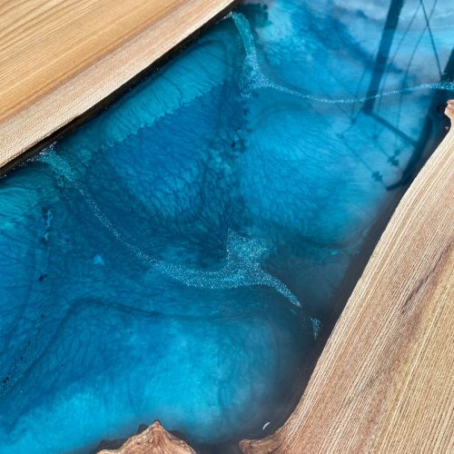 Elm & Reef Blue Resin River Dining Table