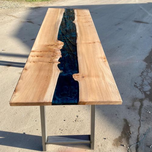 Elm River Bar Table Galactic Blue