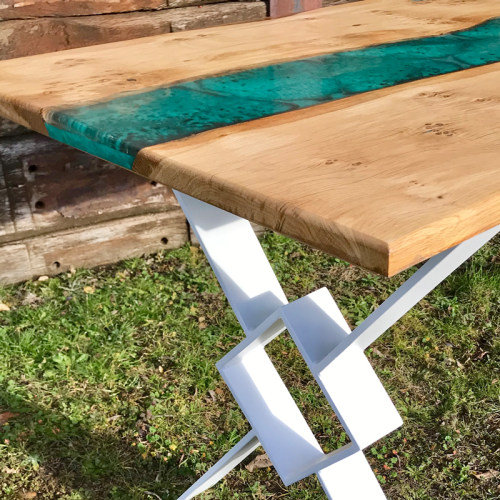 Pippy Oak & Turquoise River Desk (SOLD)