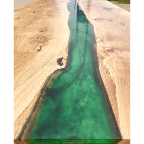 Pippy Oak & Green River Dining Table (SOLD)