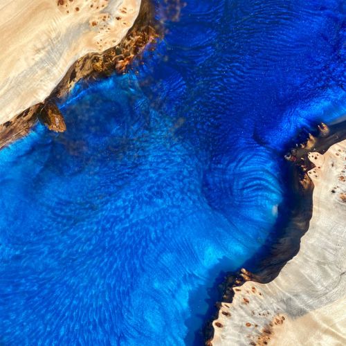 Mappa Burr Live Edge River Dining Table