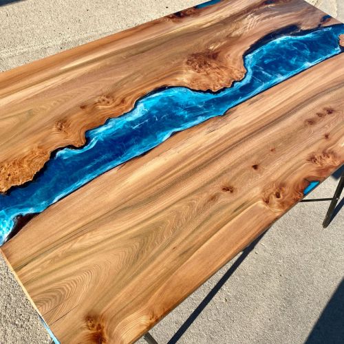 Elm River Dining Table Deep Sea (Top Only)