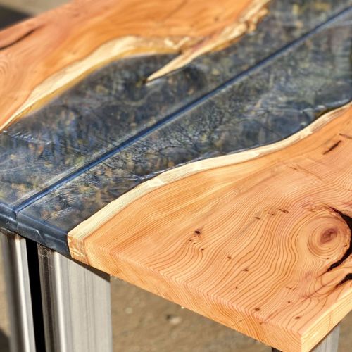 Yew Split River Side Tables