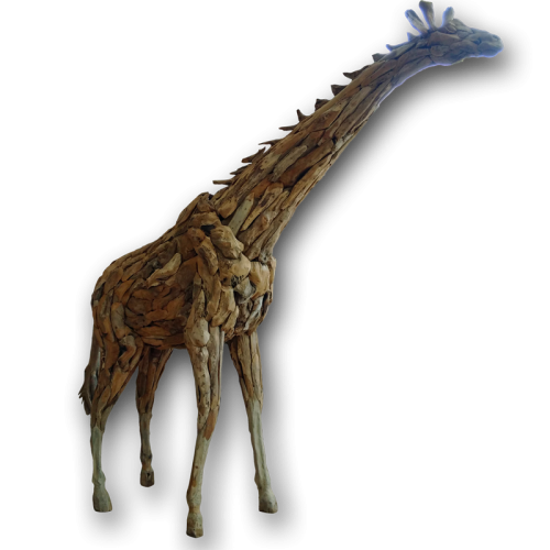 Teak Root Giraffe Sculpture Large